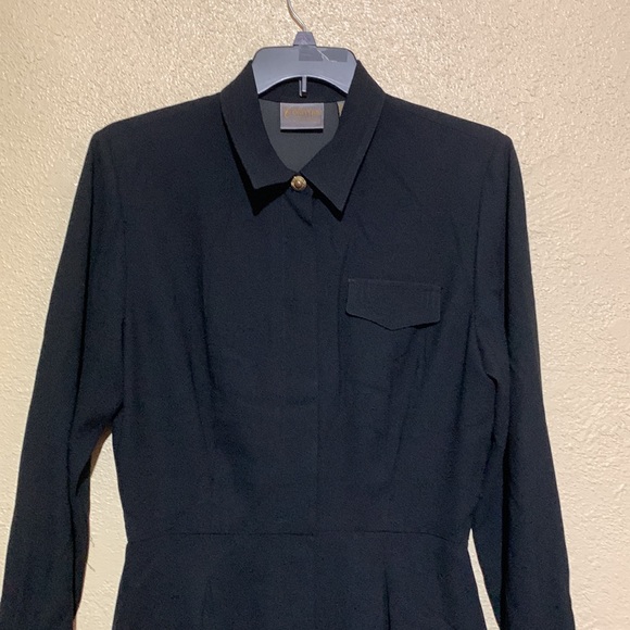 Collection Point of View Black Dress Long Sleeve Size 16 Fully Lined - Picture 4 of 16